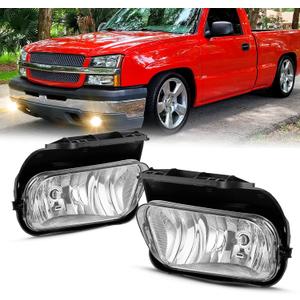 Fog Light Assembly Replacemen For 2003-2007 Chevy Silverado 2002-2006 Chevy Avalanche Fog Lamp with H10 12V 42W Bulbs OE Style