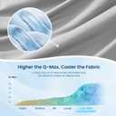Cozy Bliss Cooling Comforter Queen Size, Reversible Lightweight Cooling Blankets for Hot Sleepers and Night Sweats, Q-Max>0.45 Soft Breathable Silky Smooth Summer Comforter, Cool Grey, 90"x90"