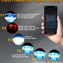 Qasim Angel Eyes Halo Rings Cotton Lights 12V 80MM RGB LED Universal for Car Scooter Motorcycle DRL with Turn Signal Function APP Bluetooth Control Multi-Color 2-Pack