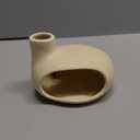 Palo Santo Holder - Ceramic Incense Burner for Palo Santo Sticks, Cone, and Spiritual Sage - Modern Chiminea for Meditation - Handcrafted Smudge Bowl and Meditation Gift (Glazed Ceramics - Beige)