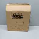 Portable Washing Machine,15L Collapsible Mini Washer with 3 Cleaning Modes Drain Basket Small Foldable Laundry Machine for Travel Camping Dorms RVs Apartments Baby Clothes Underwear Socks Delicates (Grey)