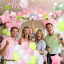 Golf Birthday Party Decorations Balloon - Pink Let's Par-Tee Golf Theme Decoration with Banner Garland Balloons, Sports Themed Party Supplies for Golfer Lover Birthday Retirement