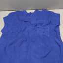 KIRUNDO Short Sleeve Sweater for Women Summer Crochet Tops (XL, Bright Blue)
