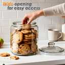 Masthome Large Glass Jar,1 Gallon Glass Jar with Lid, Airtight,Dishwasher Safe,Wide Mouth Storage Canister for Pasta,Flour,Nuts,Cookies,& More