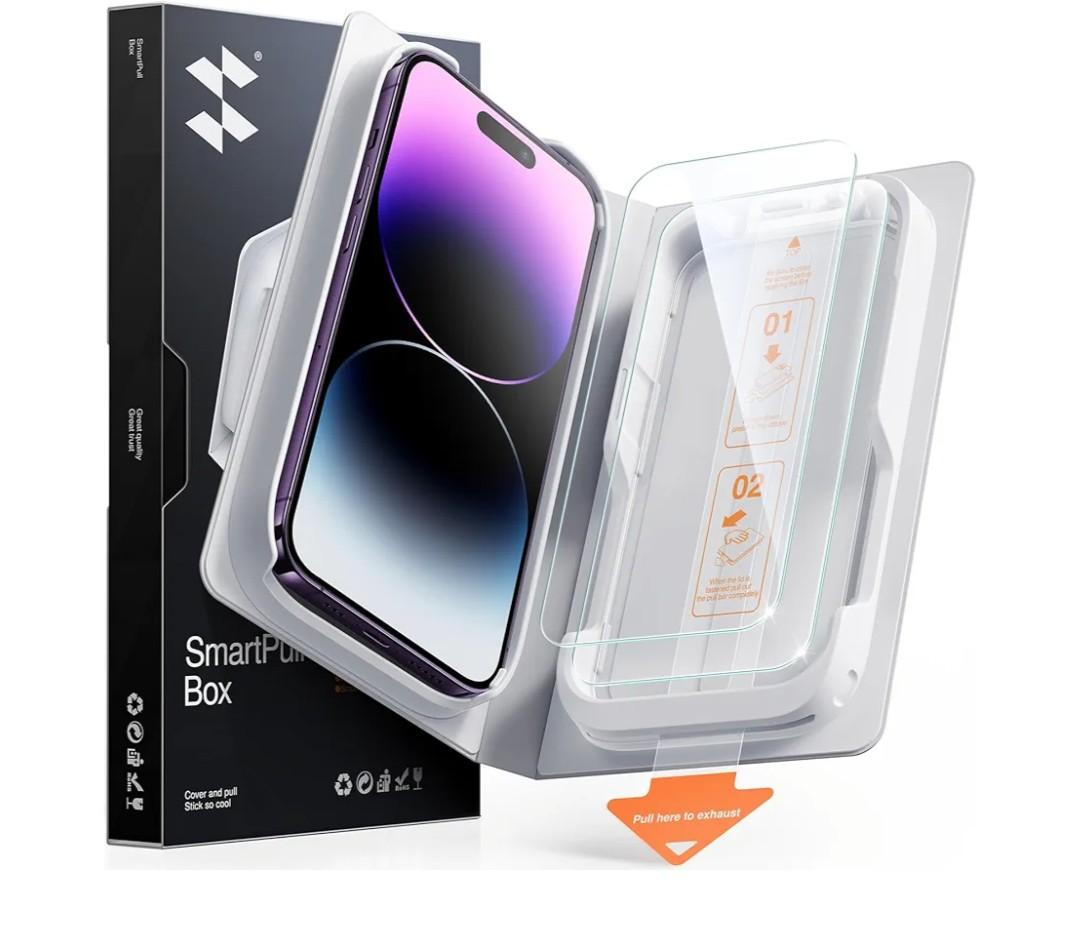 SMARTDEVIL 2-Pack Tempered Glass Screen Protector for iPhone 17 Pro Max, SmartPull Box Bubble-Free Instant Install Applicator, 9H Military-Grade Protection, Case-Friendly