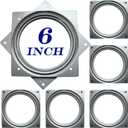 6Inch Lazy Susan Hardware, 6Pack Square Rotating Bearing Plate, 500lbs Capacity Lazy Susan Turntable Bearing for for Serving Trays, Kitchen Storage Racks, Craft Table, Zinc Plated Steel Swivel Plate