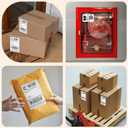 L LIKED 8000 Thermal Shipping Labels 4”x 6”in Fanfold, Permanent Adhesive, Perforated Line Labels Compatible with Direct Thermal Printings (2 Stacks, 4000 Labels/Stack)