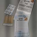 67 Pcs Guess The Sweet Mess Dirty Diaper Baby Shower Game Includes Guess The Sweet Mess Sign 50 Small Cards 10 Pencils and 6 Number Stickers for Baby Shower Game Gender Reveal Party(Bear)