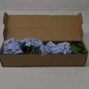 grtefhu 4pcs 21" Faux Blue Hydrangeas Artificial Flowers, Real Touch Silk Hydrangea Flowers with Stems for Bridal Wedding Bouquet Party Home Decor