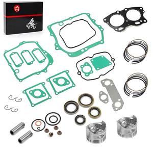 Piston & Ring Oversize Bore 0.25mm & Gasket Seal Rebuild Kit Compatible with EZGO 4 Cycle Gas Golf Cart Fuji Robin 295cc EH29C Engine 1991-2008