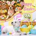 Abbylike 100 Pcs Easter Dog Bandanas Bulk Bunny Egg Carrot Bandanas for Dogs Triangle Kerchief Bibs Scarf Set for Pet Costume Easter Photo Props Accessories Pet Shops, 25 Styles (19.7 x 13.8 x 13.8)