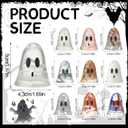 Civaner 10 Pcs Halloween Ghost Figurines Decor Resin Ghost Sculpture Statue Halloween Decorations Spooky Tiered Tray Decor for Indoor Home Party Table Centerpieces Tabletop Shelf Gifts