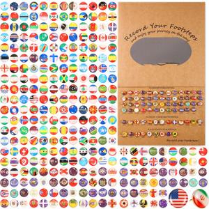 Fumete 289 Pcs Flags Push Pins for Map World Creative Push Pins National Flag Thumb Tacks Creative Drawing Thumbtack for World Travel Map, Bulletin Board, Pinboard, Office