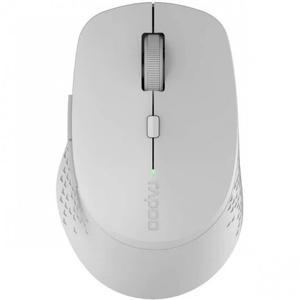 Rapoo 1680 Silent Wireless Mouse, 2.4GHz Cordless with USB Receiver, 1K DPI, 3 Buttons Computer Mouse with 12M Battery Life, Ambidextrous Computer Mice for PC/Tablet/Laptop, White