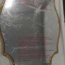 Scalloped Oval Wall Mirror, 24X36 Gold Bathroom Vanity Mirror, Ornate Decorative Mirror for Living Room, Washroom, Bedroom