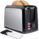 Evening 2 Slice Stainless Steel Toaster, Retro Style, 7 Shade Settings, Variable Browning Control & Quick Toasting, Perfect for Bread