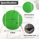2 x LITIAN 4 Pack Pre-Cut Tennis Balls for Walkers  Heavy Duty Glide Balls with Felt Pads for Walkers & Furniture Legs, Floor Protection, Tennis-Themed Party Decor (Green)