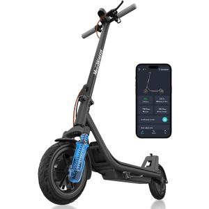 MEGAWHEELS Electric Scooter for Adults with Suspension, 8.5/10in Vacuum Tires, 14/19/28/31Miles, 15MPH Max Speed, Turn Lights, Foldable Electric Scooter for Commuter
