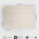 Bumusty Large Cork Board 48" x 36" Alternative - 12 Pack Felt Wall Tiles with 70 Safe Removable Adhesive Tabs, 30 Pushpins, Cork Boards for Walls Pin Board Bulletin Board Office Decor (Oatmeal)