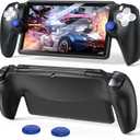 FYOUNG Protective Case for Playstation Portal, Silicone Soft Grip Cover Case Protector with Full Protection and Non-Slip Thumb Grips Accessories Kit for Playstation Remote Player (Black)
