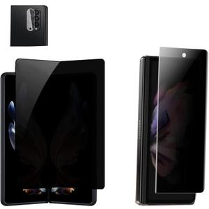 Privacy Screen Protector Designed for Samsung Galaxy Z Fold 4, Anti-peep 1PCS Outside +1PCS Inside Soft Film+ Clear Camera Lens Protector
