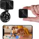 Mini Indoor Camera with Audio, Night Vision, Motion Detection, 2-Way Talk, Cloud Storage, Rechargeable Battery  Home Mini Security Camera Wireless for Pet/Baby/Nanny