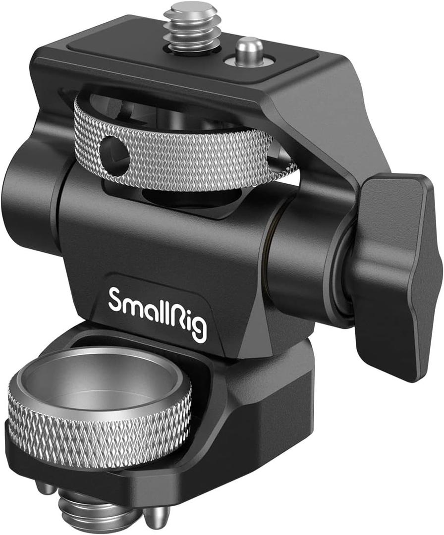 SmallRig Adjustable Camera Monitor Mount for ARRI-Style (Upgrade), 360 Swivel and 180 Tilt Monitor Holder Anti-Twist Support 5 and 7 Field Monitor
