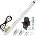 RVMARINEPAT 12V Heavy Duty Linear Actuator 330lb/1500N, 18" Travel 10mm/s Electric Actuator 12V with Overload Protection & Controller for Agriculture Automotive Industry