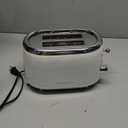 MELLERHOME Retro Toaster 2 Slice, 7 Browning Levels, 3 Functions (Reheat, Defrost, Cancel), Stainless Steel Features, Removable Crumb Tray, Under Base Cord Storage, White Toaster Kitchen Appliances