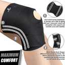 NEENCA Knee Brace for Knee Pain, Compression Knee Support with Air Mesh Fabric, Adjustable Knee Wrap with Side Stabilizers, Ultra-Soft Bandage for Sports, Running, Meniscus Tear, ACL, Arthritis Relief (XX-Large, Black)