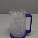 Granatan Beer Mugs with Gel Freezer 16 oz, Double Walled Beer Mugs with Handles, Color Handles Set Of 1