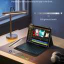 TiMOVO Keyboard Case for iPad Pro 11 Inch M5 2025/M4 2024 with Pencil Holder, Magnetic Detachable Keyboard with Backlight, Black