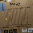 keny 29"-42.5" Baby Gate for Stairs, Auto Close Safety Dog Gate, Pressure Mounted Easy Walk Through Pet Gate for Doorways, Durable Stair Gate, 30" Tall, White
