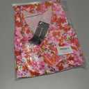 Womens Wrap V Neck Short Sleeve Dress 2025 Summer Floral Boho Dress Ruffle A Line Flowy High Low Midi Dresses (XL)