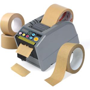 Ribbon Cutting Machine, Automatic Tape Dispenser, Dual-Tape Design, 999mm Max Cut Length, Smart Memory & Safety Sensor for Office, Craft, and Packaging Use