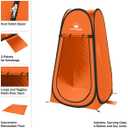 Wakeman Pop Up Changing Tent, 3.3 x 3.3 x 6.2ft, Camping Shower Tent for Portable Toilet Stall or Dressing Room with Carry Bag for Camping, Beach, or Tailgate, Polyester, Orange