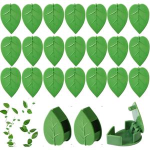 65PCS Plant Wall Clips, Plant Climbing Wall Fixture Clips, Wall Vines Fixing Clips with 65 Adhesive Stickers, Self-Adhesive Plant Fixer for Vine Support and Indoor Outdoor Decoration (65, Green)