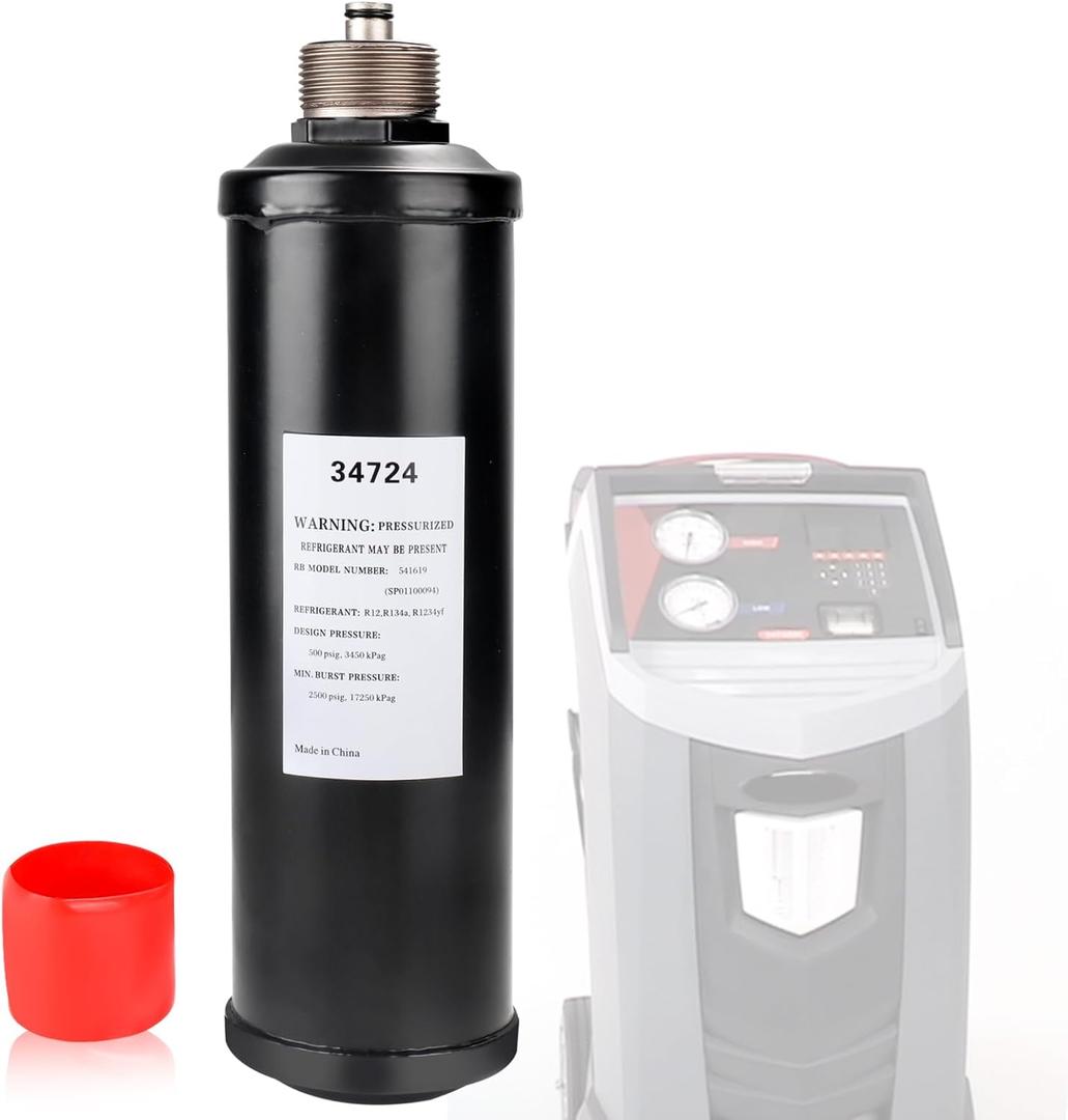 34724 Filter - A/C Recycling Filter Spin-On Drier Compatible with Robinair Refrigerant Recovery Recycle Recharge Stations 34134 34234 17700-2K 34134A 34134-2K 342000 17700 34300 34700 etc