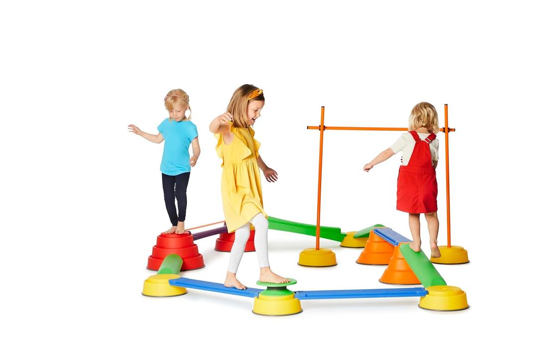 GONGE Build N' Balance Advanced Set - Complete Balance Course for Sensory Exploration and Balance Training - Set of 23 Pieces