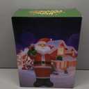 14FT Christmas Inflatable Santa Claus Outdoor Blow Up Yard Decorations,Giant Outside Standing Waterproof Smiling Santa Claus with Gift Bags,Built-in LEDs for Xmas Holiday Party Yard Garden Lawn Decor