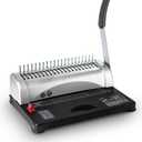 Lumoshine Binding Machine, 21-Hole, 450 Sheets, Comb Binding Machines for Letter, A4, A5 or Smaller Sizes Paper, Perfect for Homeschool Use (Silver)