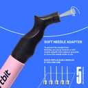 SPORTBIT Ball Pump for Sports Balls - Push & Pull Inflating System - Hand Pump for All Exercise Balls - Volleyball Pump, Basketball Inflator, Football & Soccer Ball Air Pump - Goes with 5 Needles Set