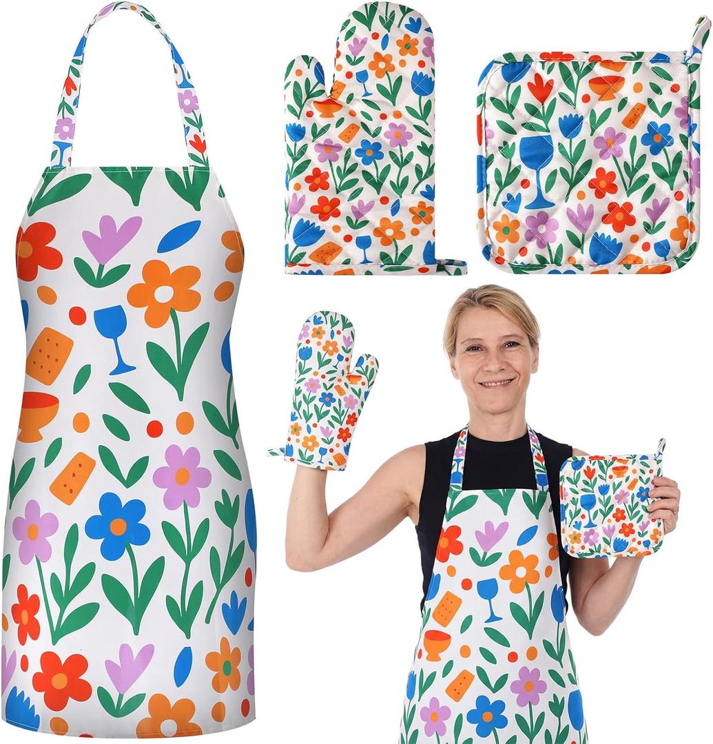 Blushtier Passover Kitchen Accessories Sets, Including Kitchen Apron, Pot Holder, Oven Mitt Passover Gifts for Home Seder