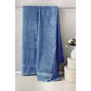 SALBAKOS 100% Turkish Cotton Bath Mat Set 2-Piece - 20x34 inch, Hotel & Spa Collection, Soft, Absorbent, Long Lasting, Durable Bathroom Rugs | Made in Turkey (Blue, 2 Bath Mats)