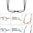 3 x Reading Glasses for Men Large Spring Hinge Readers Blue Light Blocking Computer Eyelgasses (S1, C3, 3 Black)