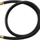 Upgraded 1/2" Diameter Hvac Vacuum Hose, 1/2" to 1/4" Fittings High-Flow Refrigerant Hose Faster HVAC Evacuation and Recovery, 6 Feet Black