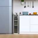 3-Tier Bathroom Floor Cabinet, Narrow Bathroom Storage Cabinet, Mobile and No Installation Required, Perfect for Small Space Laundry Rooms, Toilet Areas, and Living Room Gaps
