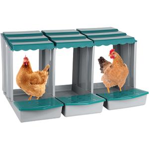 Chicken Nesting Boxes, 3 Compartment Chickens Egg Laying Nest Boxes for Hens, Egg Collection for Chicken Coop