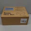 Kitsure Thicker & Sturdier Shoe Boxes - 12 Pack White Clear Plastic Foldable Storage Organizer with Magnetic Door, Reinforced Heavy-Duty Design for Sneakers, Toiletries & Accessories, 13.2"x9.8"x7.3"