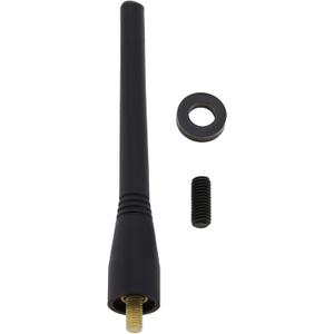 EMagTech 10.5CM Car Short Rod Antenna Rubber Aerial Mast Adapter Compatible with Smart Fortwo 451 450 with M5 M6 Screws and Washers Black